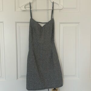 Black and white mini dress